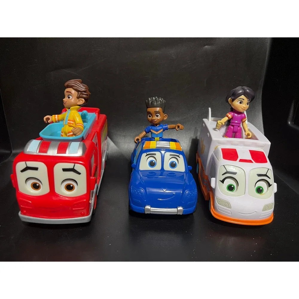 Disney Junior Firebuds Bo Flash Jayden Piston Violet Axl Vehicle Figure Set 6pc